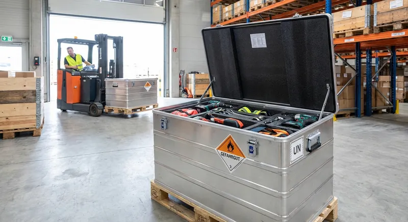 Aluboxen und Transportkisten für Werkzeug, Gefahrgut und Einsatzlogistik: ADR, DIN 14800 und Herstellervergleich