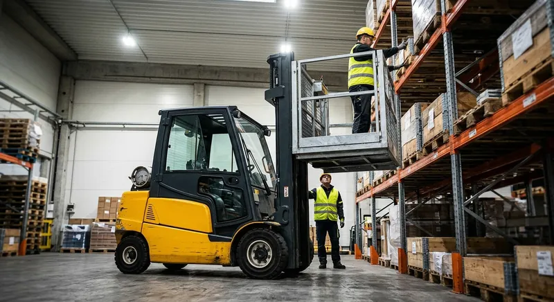 Arbeitskorb am Stapler: Wann das Heben von Personen zulässig ist