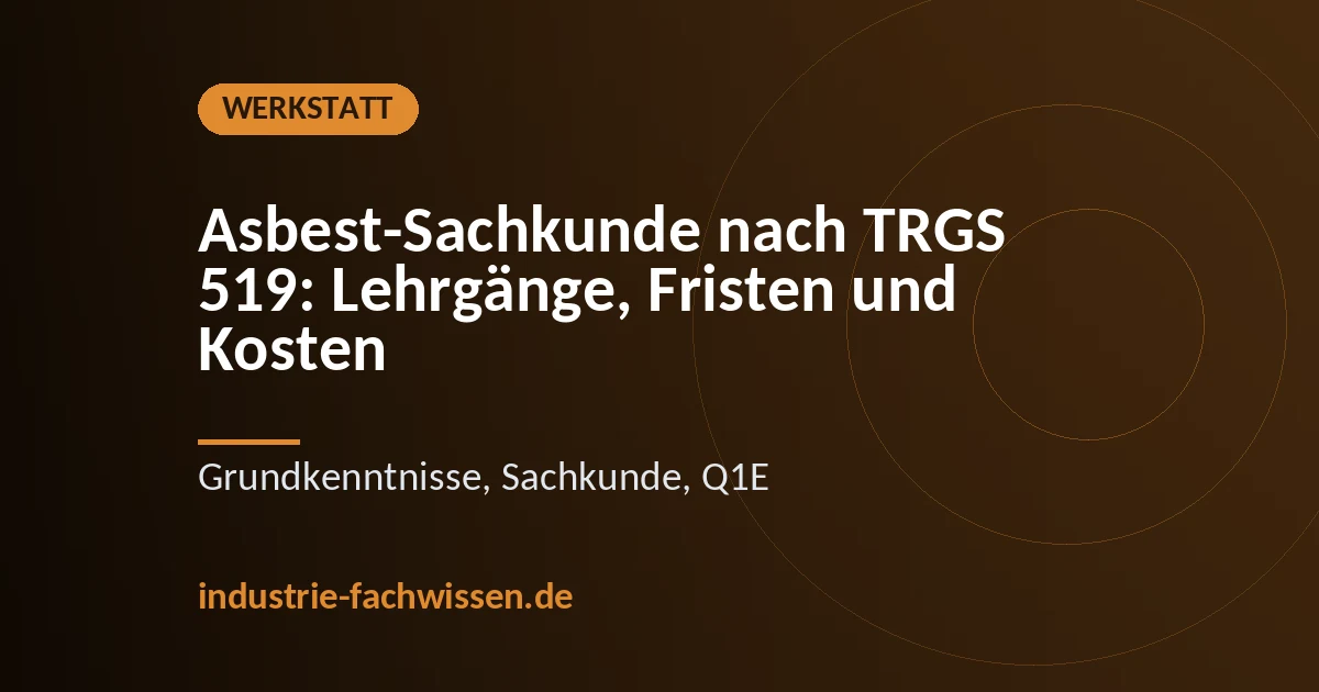 Teilnehmende eines Asbest-Sachkundelehrgangs bei einer praktischen Übung mit Atemschutz und Schutzanzug in einem Schulungsraum