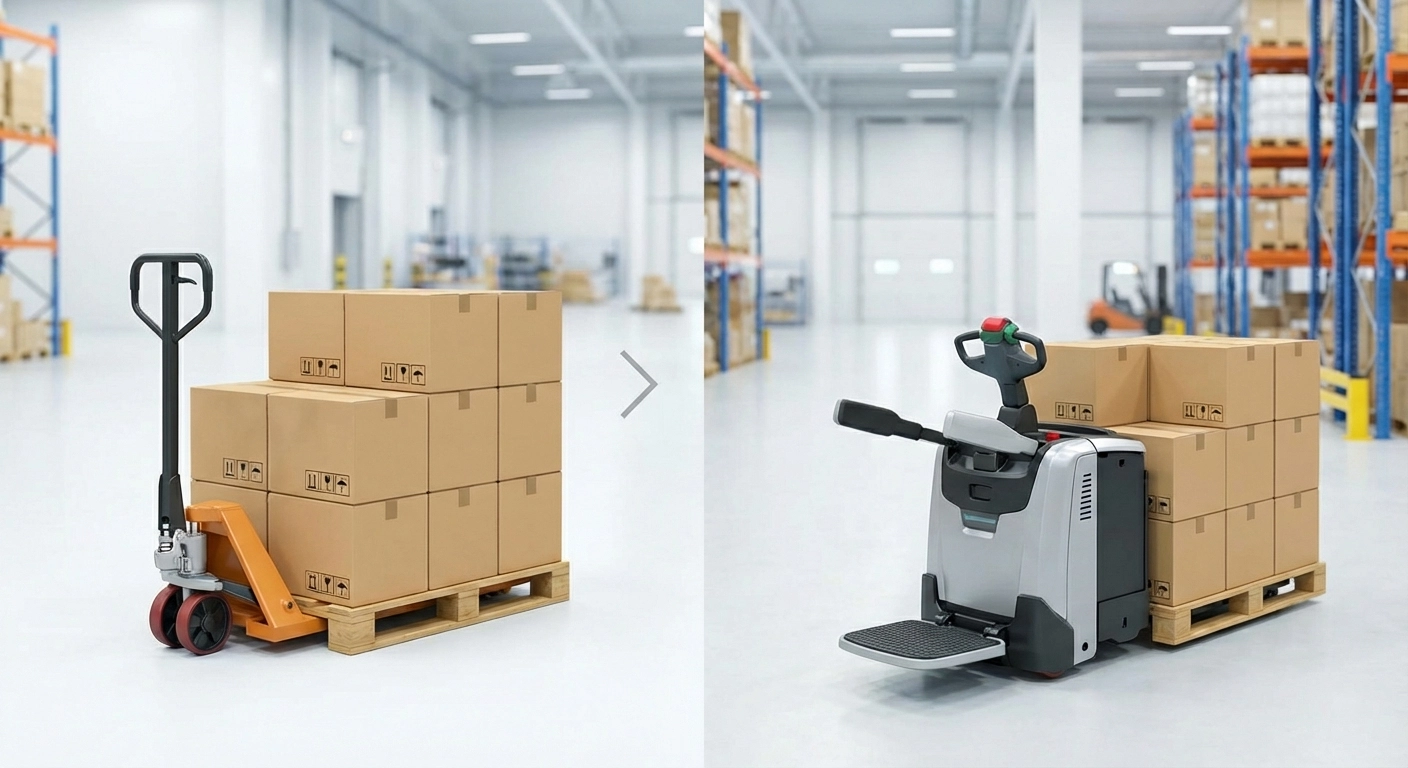 Elektrohubwagen vs. Handhubwagen: Wann lohnt sich der Umstieg?