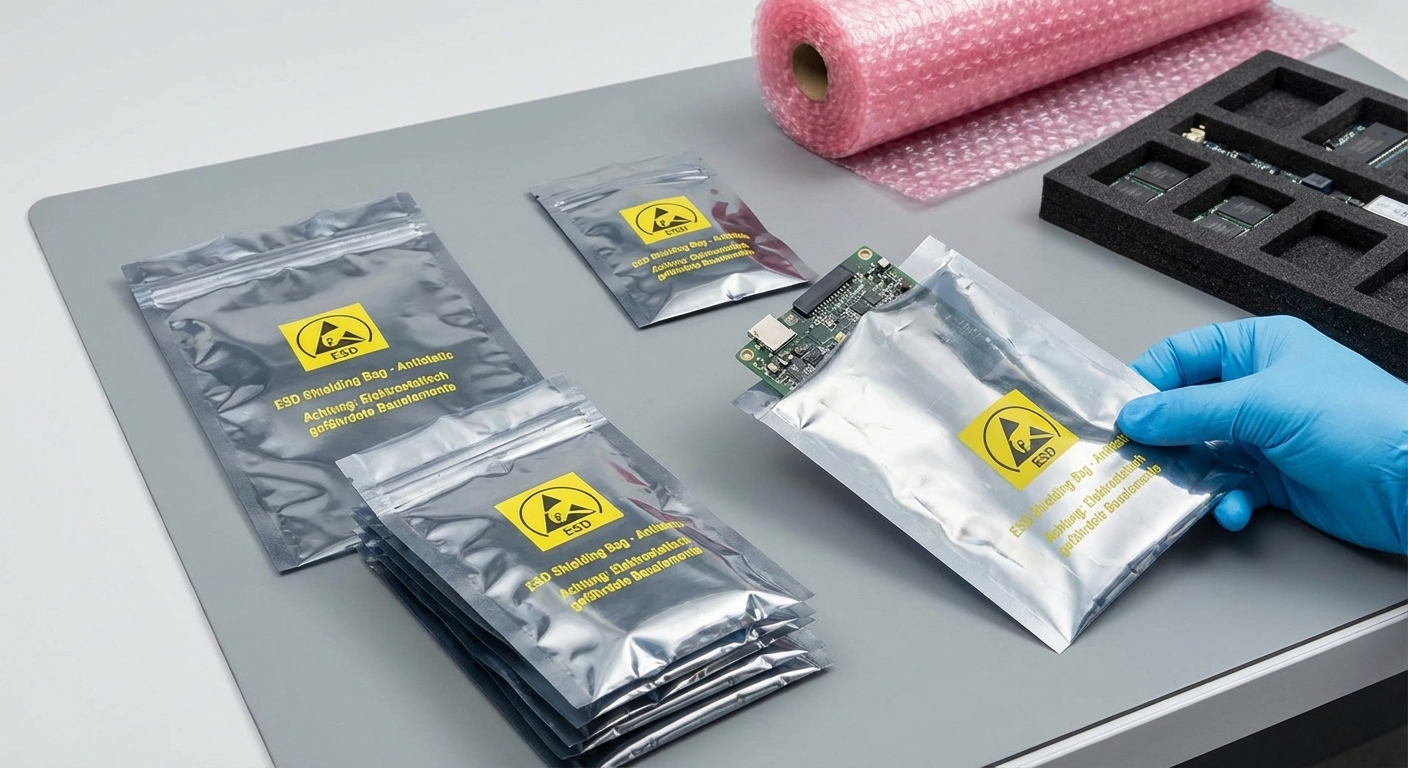 ESD-Schutzbeutel 2026: Antistatisch, ableitend und abschirmend — Verpackung für Elektronik richtig wählen
