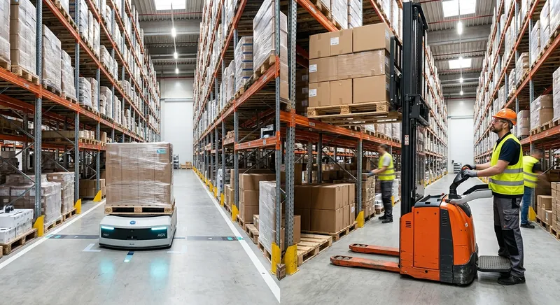 Fahrerlose Transportsysteme im Lager: Wann sich FTS und AGV gegen manuelle Stapler rechnen