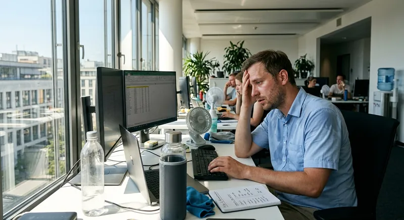 Hitze im Büro [2026]: Konzentration, Leistung & Wohlbefinden