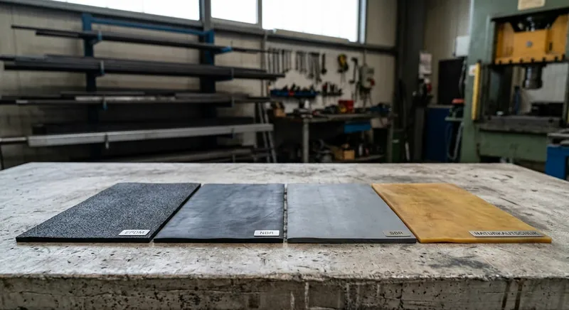 Industriegummi im Vergleich: EPDM, NBR, SBR und Naturkautschuk