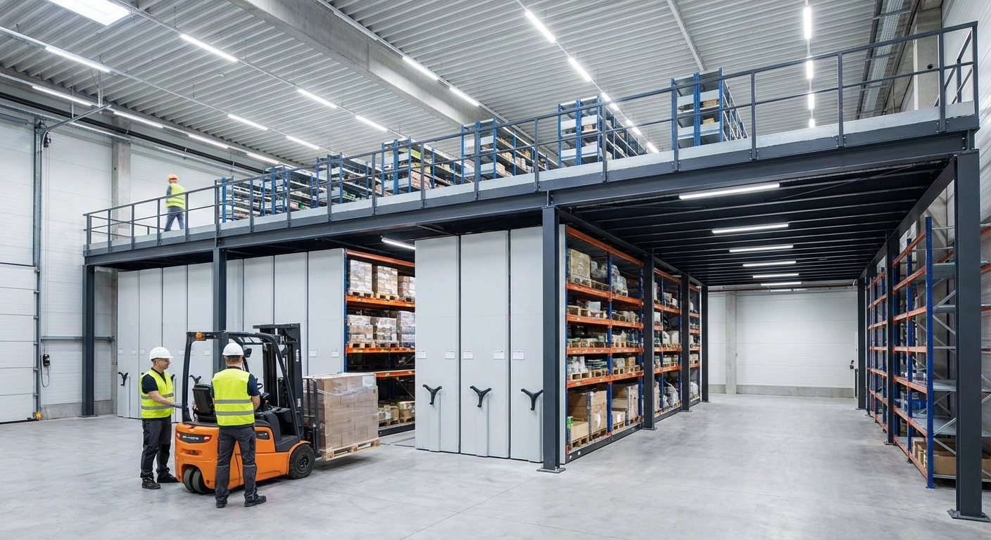 Lagerkapazität verdoppeln ohne Anbau: Verschieberegale & Lagerbühnen