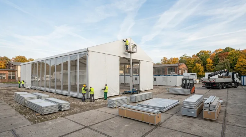 Leichtbauhalle ohne Baugenehmigung? Fliegender Bau und Standzeit erklärt