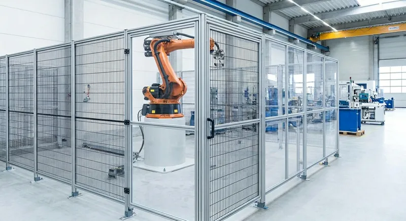 Maschinenschutz für Roboterzellen: Schutzzaunsysteme nach ISO 14120 richtig auswählen