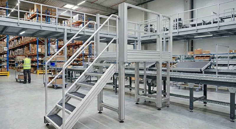 Podesttreppen, Überstiege und Laufsteganlagen im Lager: ASR A1.8, DIN EN ISO 14122, Ergonomie