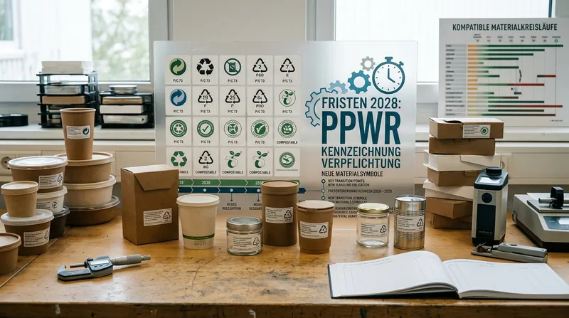 PPWR-Kennzeichnung: Materialsymbole, Entsorgungshinweise und Fristen ab 2028