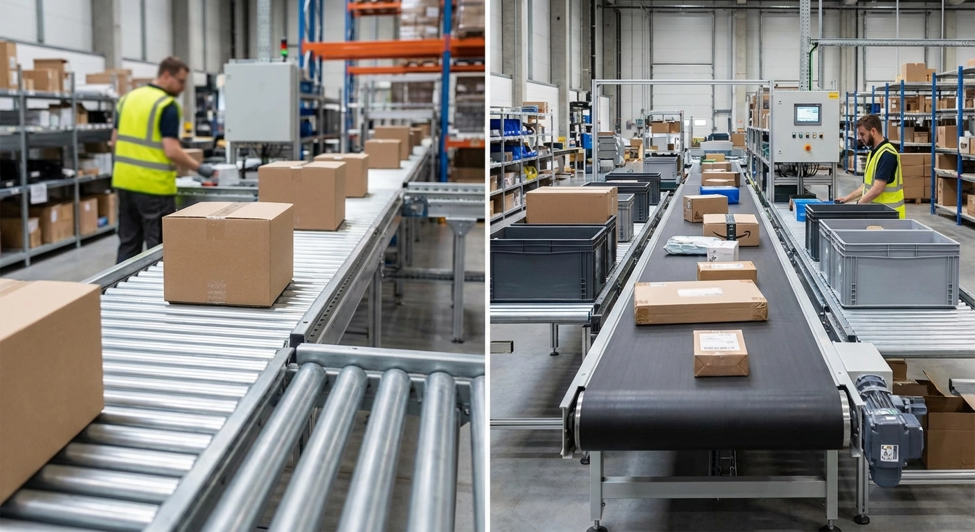 Rollenbahnen und Förderbänder 2026: Welches System passt zu Ihrem Betrieb?