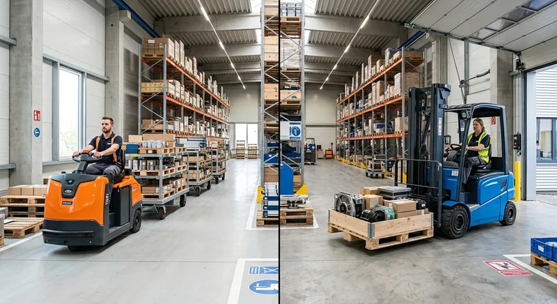 Routenzug oder Gabelstapler? Entscheidungskriterien für die staplerarme Produktionsversorgung 2026