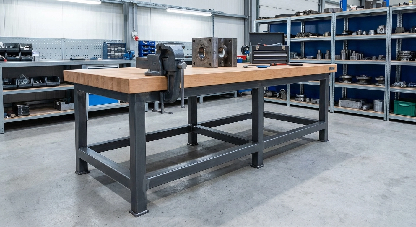 Schwerlast-Werkbänke für Industrie und Montage: Tragkraft, Arbeitsplatten, Gestell und Konfiguration