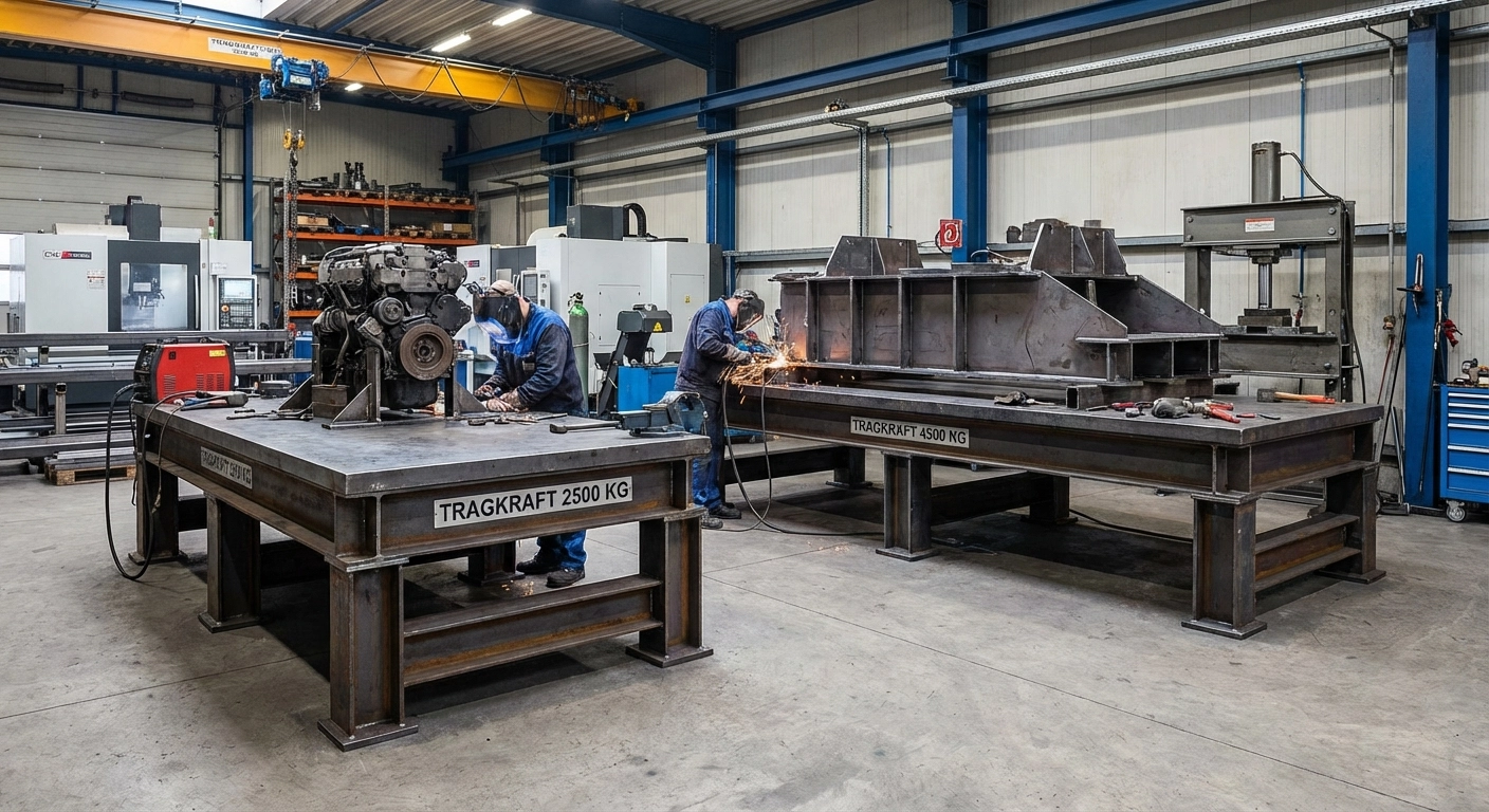 Schwerlastwerkbank: Wann Standardmodelle an ihre Grenzen stoßen und was 2.500 bis 4.500 kg Tragkraft bedeuten