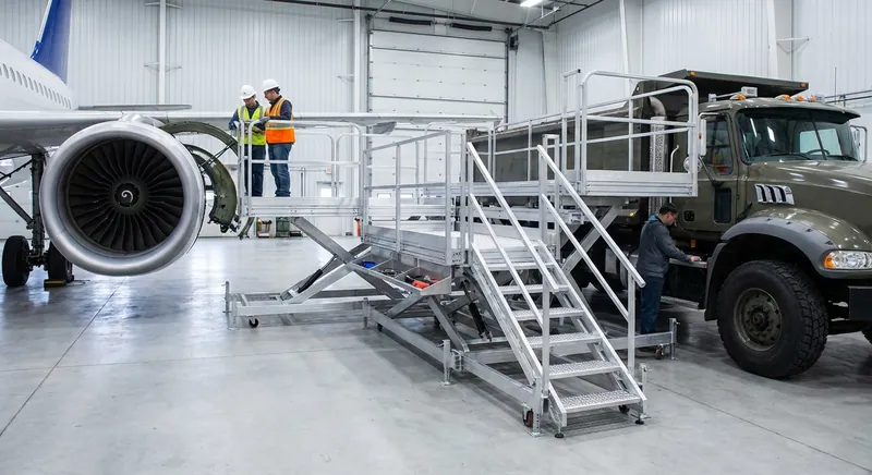 Wartungsbühnen und Sonderkonstruktionen für Nutzfahrzeuge, Schienenfahrzeuge und Luftfahrt