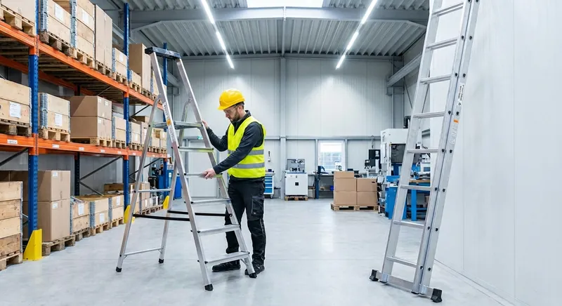 Stufenleiter oder Sprossenleiter im Betrieb? TRBS 2121-2 Anforderungen und Vergleich