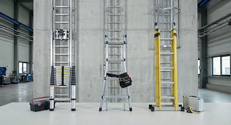 Teleskopleitern für Handwerk und Wartung: Transportmaß, Arbeitshöhe und TRBS-Konformität im Vergleich