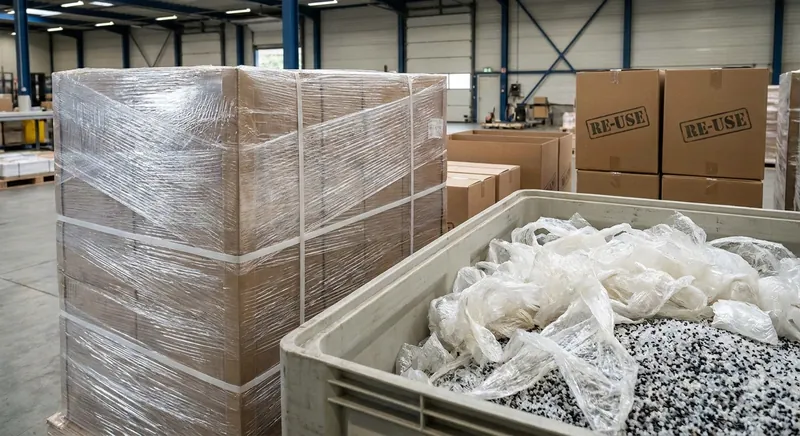 Stretchfolie und Umreifungsband unter PPWR: Rezyklat-Quoten, Re-Use-Ausnahme, Nachweise