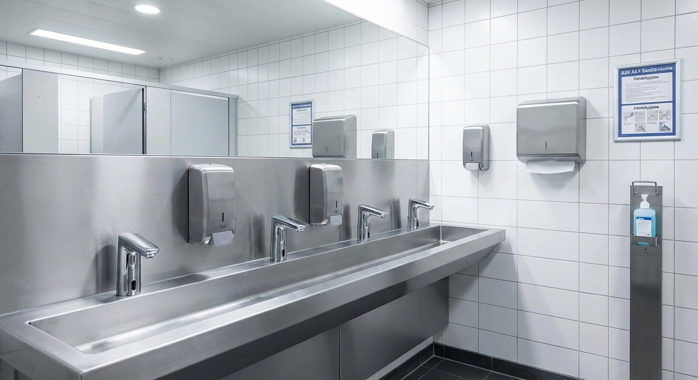 Waschraumhygiene im Gewerbebetrieb: Berührungslose Spender, Lufterfrischer und Armaturen nach ASR A4.1