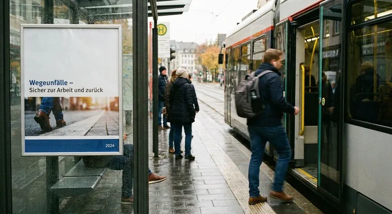 Wegeunfälle 2024: Risiko auf dem Arbeitsweg