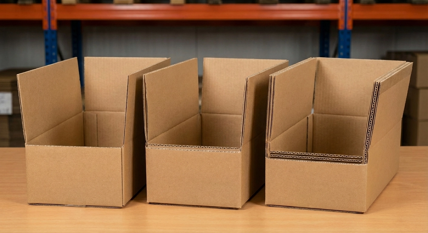 Wellpapp-Faltkartons im Vergleich: 1-wellig, 2-wellig, 3-wellig